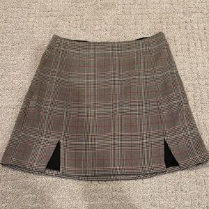 Capulet Plaid A-Line Skirt - Black and Gray
